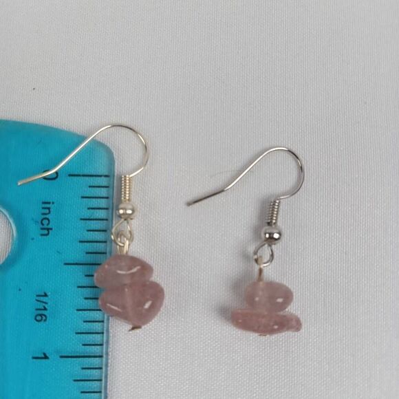 💕5/25 Purple stone chip earrings casual boho bohemian western hippie lagenlook - Picture 4 of 8